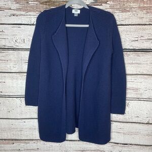 Old Navy Heavy Sweater Cardigan Jacket Open Front Dark Blue‎ Size Small